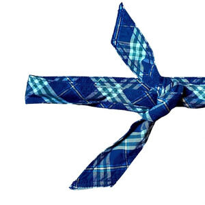 Abercrombie and Fitch Plaid Rope Belt Green & Blue Tartan Plaid Women’s Size S